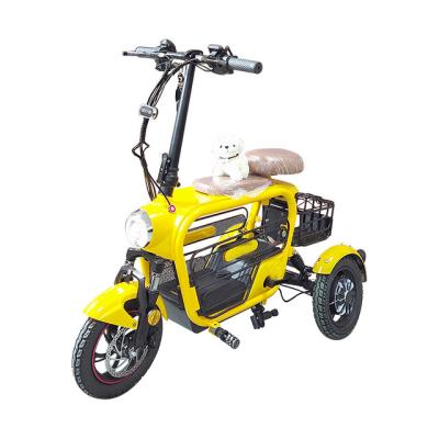 China Parent-child 48V 250W Small Tricycle Women's Three Wheel Folding Scooter Parent-child Adult Electric Bicycle Electric Bike for sale