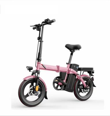 China Hot Selling Iron 48V 250w 14 Inch Folding Electric Folding Bike Foldable Electric Bike Electric Bicycle for sale