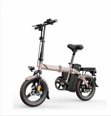 China Iron 14 inch e bike 250w can fat tire ebike 48v 15ah lithium battery folding electric ladies bicycle for sale