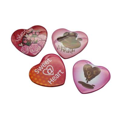 China Other Memories 53x57.5mm Wedding Heart Pin Button Custom Design Badge for sale