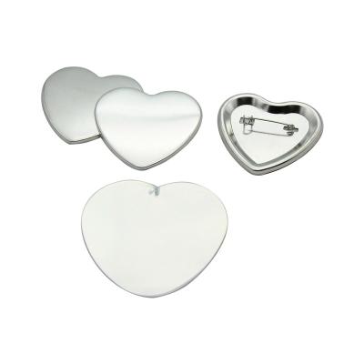 China Best Selling Heart Shape Stainless Badge Heart Shaped Pins Buttons In Ingenuity for sale