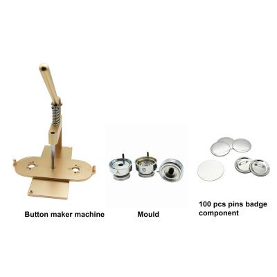 China Garment Shop Pin Badge Metal Button Making Machine Kit 58mm for sale