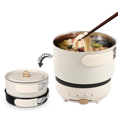 China Induction Cooker 2 in 1 Mini Travel Multifunctional Electric Cooker Cooking Pot Decoct Frying Pan Machine Hotpot Stainless Steel Meat Pan for sale