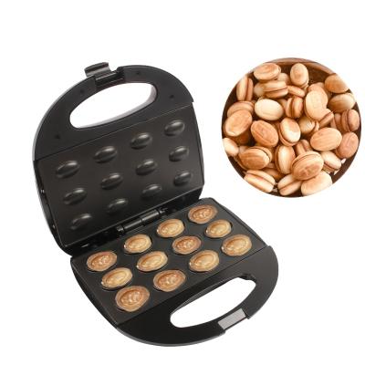 China Mini Electric Walnut Cake Maker Nut Waffle Bread Maker Sandwich Outdoor Non-Stick Automatic Iron for sale