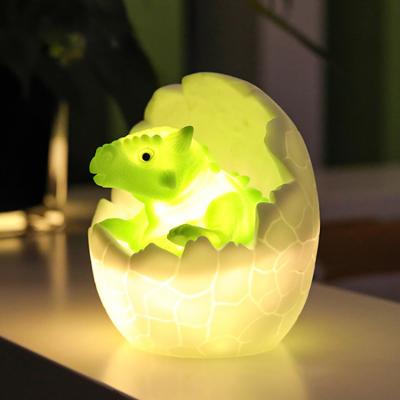 China Modern Dinosaur Night Light For Children's Dinosaur Egg 3D Toy Night Light Bedside Lamp Glowing for sale