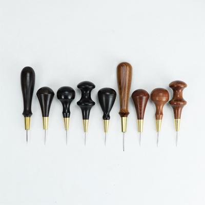 China Is used to perforate leather and to make leather goods. Awl Tools for Ebony Handle Awl Tool Leather Leather Working Round Awl Leather Working Tools for sale