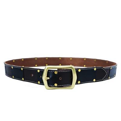 China WMYP Handmade Belts Leather New Men's Belts Genuine Leather Luxury Studded Belts With Holes NL-C22 for sale