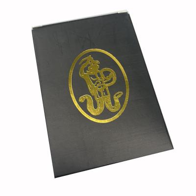 China Entertaiment Playing Cards High Quality Custom Logo Printing Playing Cards Black Core Paper Gold Stamp Poker Canvas Paper 310gsm for sale