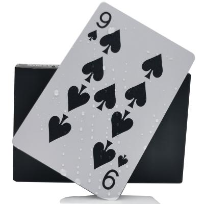 China Wholesale Custom PVC Black Card Sale EVV Poker Game Entertaiment Game Cards Gold Paper Waterproof Logo Plastic Playing Cards for sale