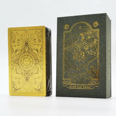 China Wholesale Oracle Gold Tarot Plastic Card Deck Deck Cards in Tarot Bundle with Guide for sale