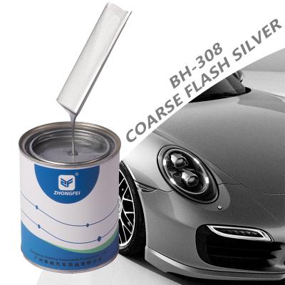 China Auto Base Coating Silver Pearl Metallic Car Paint with High Coverage and Bright Color for sale