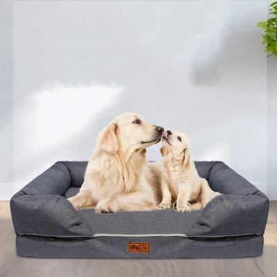 China Removable Cover Wholesale Orthopedic Sofa Memory Foam Medium And Large Dog Bed for sale