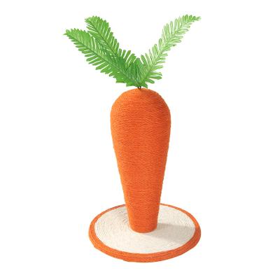 China Viable Vertical Carrot Toy Sisal Cat Scratching Board Cat Scratching Post for sale