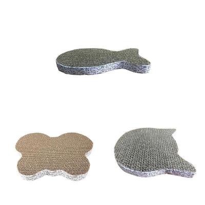 China Viable Hot Selling Board Amazon Kitten Corrugated Cat Toy Scratcher Scratching Mail Mat for sale