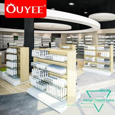 China Professional Pharmacy Shop Showcase Stands Shop Furniture Pharmacy Showroom Display for sale