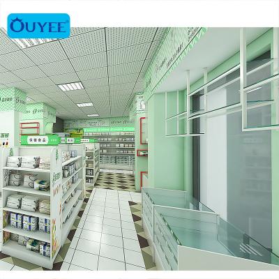 China Pharmacy Store Factory Sale Wall Showcase Store Decoration Display Pharmacy for sale