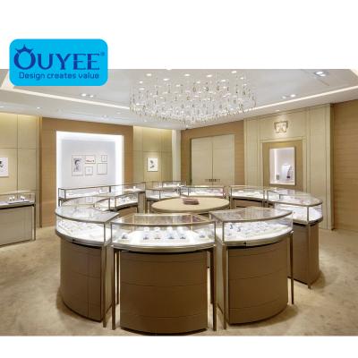 China High End Glass Jewelry Shop Display Cabinet Jewelry Showroom Display Kiosk Showcase Jewelry Display for sale