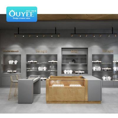 China Store Retail Store Jewelry Store Decoration Jewelry Display Showroom Jewelry Store Movable Interior Design for sale