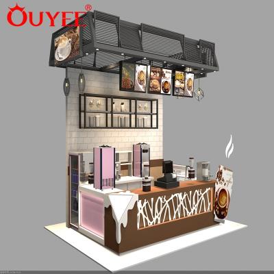 China Cafe fashion store furniture equipment kiosk cafe decoration designs for sale