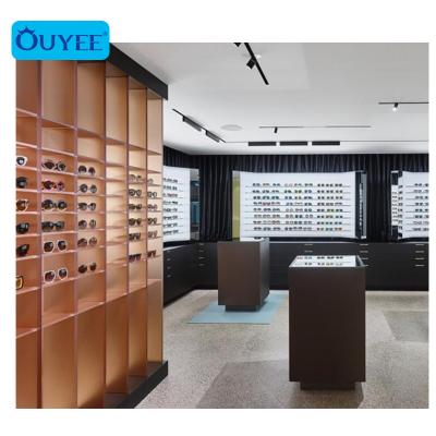 China Store display optical wood and acrylic glasses showcase store display furniture for sale