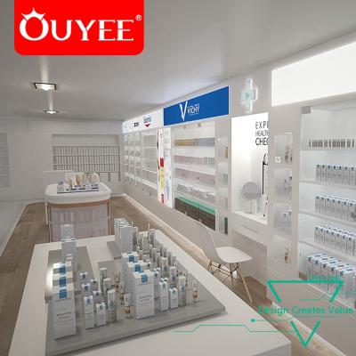 China Cosmetic Shop Fittings Retail Fancy Shop Names Display Cosmetic Makeup Display Rack Shop Furniture for sale