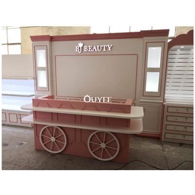 China Eyeshadow Multi Cosmetic Display Cosmetic Shop Store Display Cabinet for sale