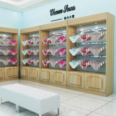 China Excellent underwear display shop lingerie lighted display rack, bra shop fixture for underwear shop interior design for sale for sale