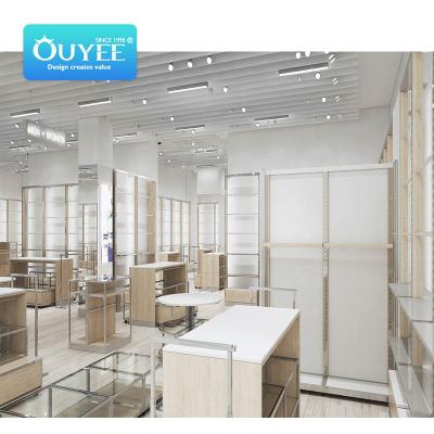 China Movable Store Retail Store Rack Shop Clothes Rack Clothing Store Clothing Store Display Furniture for sale