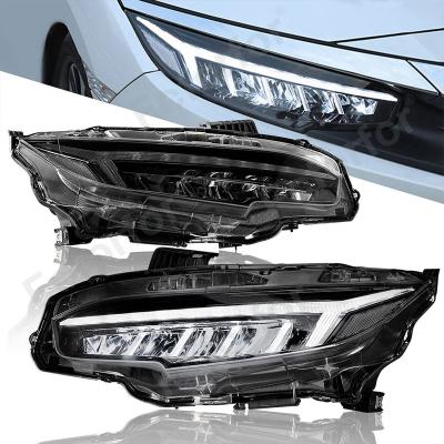 China 2016-2021For Honda 10 Generation Car Dual Tail Light2016-2021For Honda 10 Generation LED Headlight Civic Car Optical System Modification With Long Fender for sale