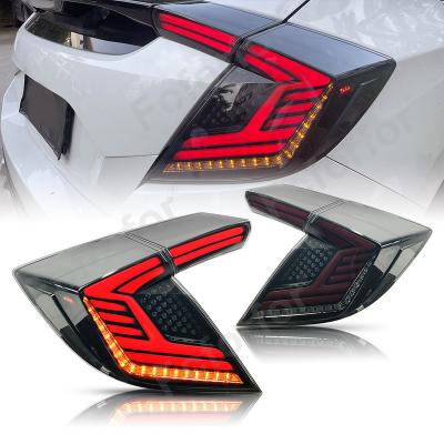 China 2016-2021For Honda 10 Generation Car Rotary Flowing Steering Tail Light2016-2021For Honda 10 Generation 2 Bay LED Tail Lamp Civic Assembly for sale