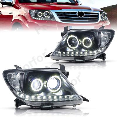 China Car Sequential Led Turn Signal Light LED Front Lamp DRL With High Beam Low Beam Main Lamp For Toyota Hilux Vigo Revo Rocco 2005-2011 Headlights for sale