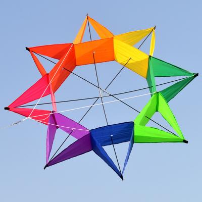 China High Quality Polyester Rainbow Color 3D Lantern Shape Kite For Sale Easy Flying for sale