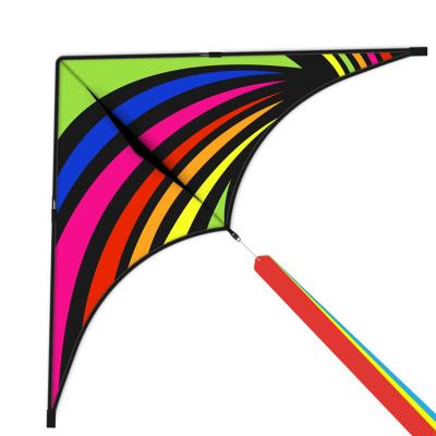 China Custom Colorful Entertainment Triangle Rainbow Kite Easily Flying For Kids for sale