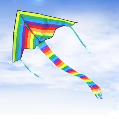 China Polyester factory wholesale luminous color delta rainbow kites shape on sale for sale