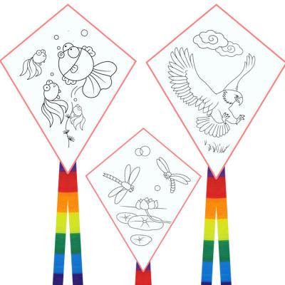 China Custom Polyester Logo Advertising Kites Novel Design Delta DIY Kites For Kids for sale