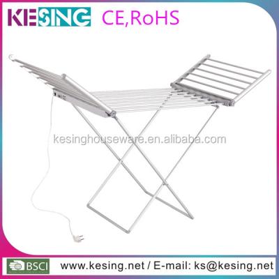 China Folding Folding Wing Portable Aluminum Heated Electric Clothes Drying Rack for sale