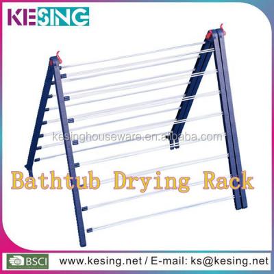 China Folding Bathtub Extendable Folding Steel Cloth Dryer Rack for sale