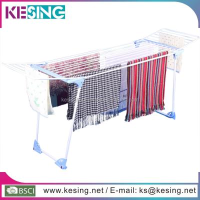 China Wheels for Large Wing Foldable Telescopic Steel Mobile Laundry Easy Clothes Drying Airer with Wheel for sale