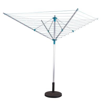 China Garden Folding 4AM 50m Outdoor Rotary Airer With Aluminum Ground Tube Laundry Washing Line Plug for sale