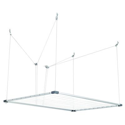 China Adjustable Aluminum Hand Lift Ceiling Mounted Clothes Drying Rack for sale