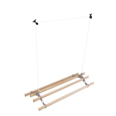 China Ceiling Wooden Rack Combination Housware Elevator Clothes Hanging Towel for sale