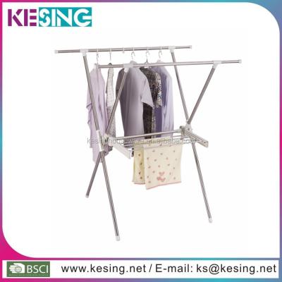 China Stainless Steel Extendable X-Type Folding Hanging Clothes Drying Rack for sale