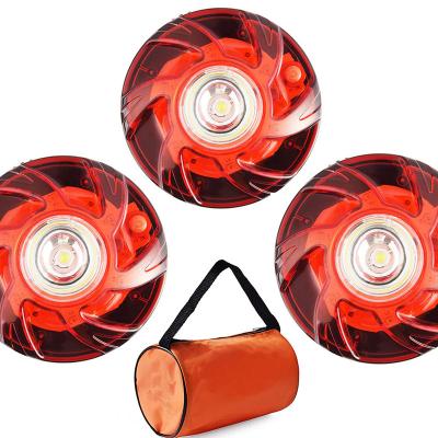 China Safety Warning LED Road Safety Flares Car Emergency Alarm Warning Light Reusable Roadside Safety Flare Beacon Kit for Vehicles and Boat 3 Packs for sale