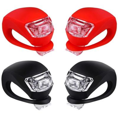 China 2pcs Silica Bicycle Light Front and Rear Silicone LED Bike Light Set - Bike Headlight and Taillight Road, Waterproof and Safety, Mountain for sale