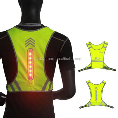 China Water Proof BD Led Running Vest For Running, Climbing, Walking Battery Power Mesh Fabric 3pcs LED Safety Vest With Reflective Strap for sale