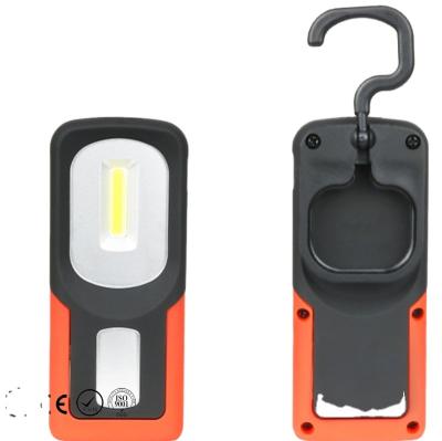 China 3w Rechargeable LED Work Light with Hook COB Magnetic Base Hanging Flashlight, Waterproof Flood Light, Red Warning SOS 1200mah for sale