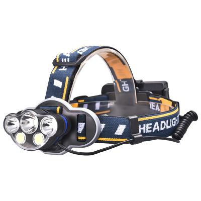 China Head Rotation Can Be Rechargeable 90 Degree LED Headlamp Flashlight 200 Lumen, Waterproof Light Bright White Led + Red Light (SOS) Headlight for sale