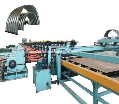 China Metal Steel Corrugated Drain Tube Forming Machine For Culverts Culvert Pipe Making Machine for sale