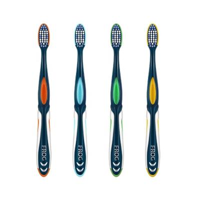 China China Manufacturer High Quality Adult FROG Bristles Soft Plastic Spiral Stiffen Toothbrush Home Use Toothbrush for sale