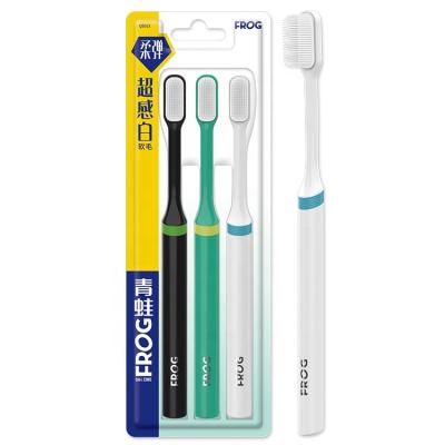 China Soft FROG Adult Toothbrush Supplier Toothbrush Manufacture Customized Logo Toothbrush Acceptable Soft Nano Bristles for sale